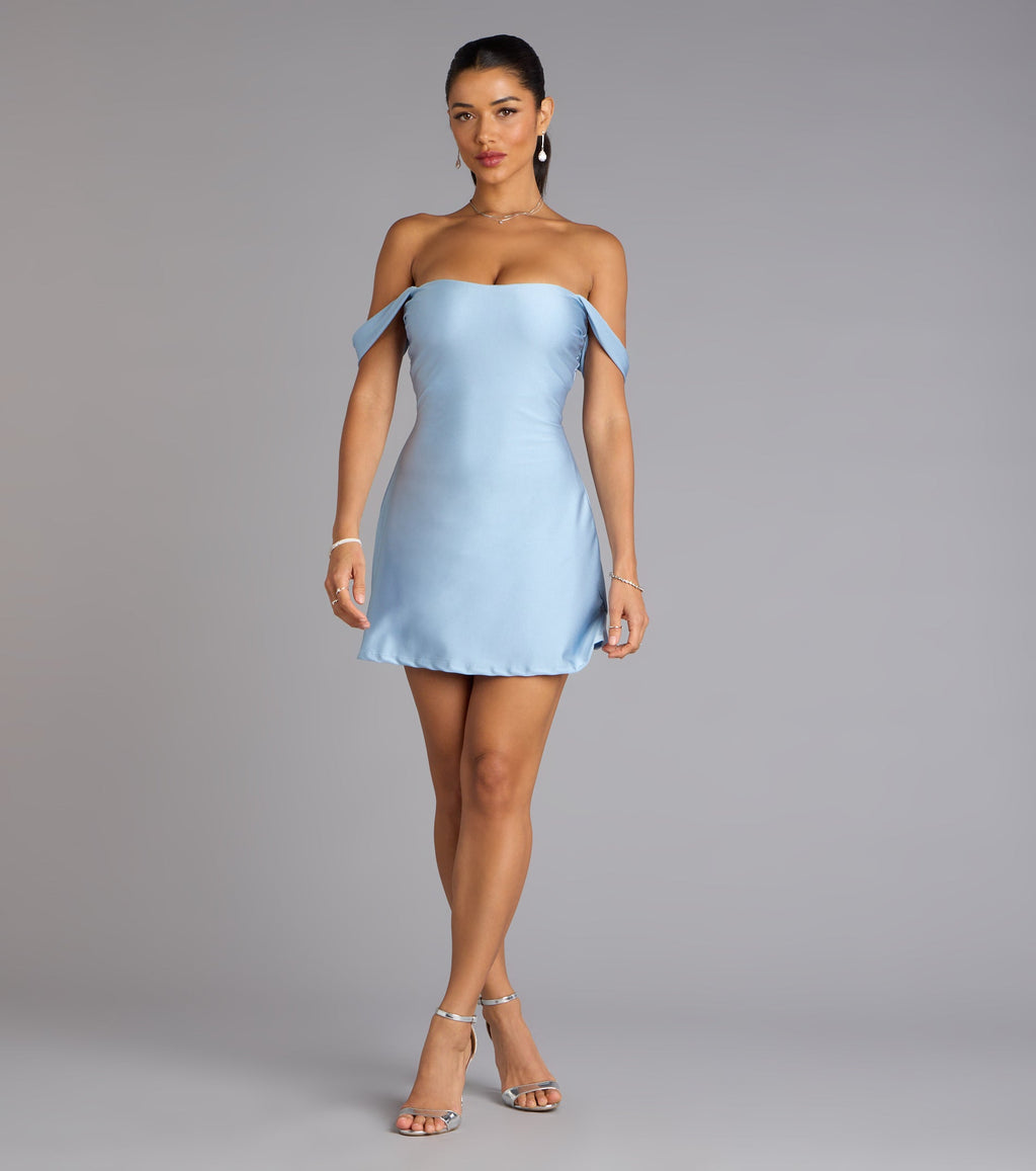 Effortless Charm Off-The-Shoulder Mini Dress