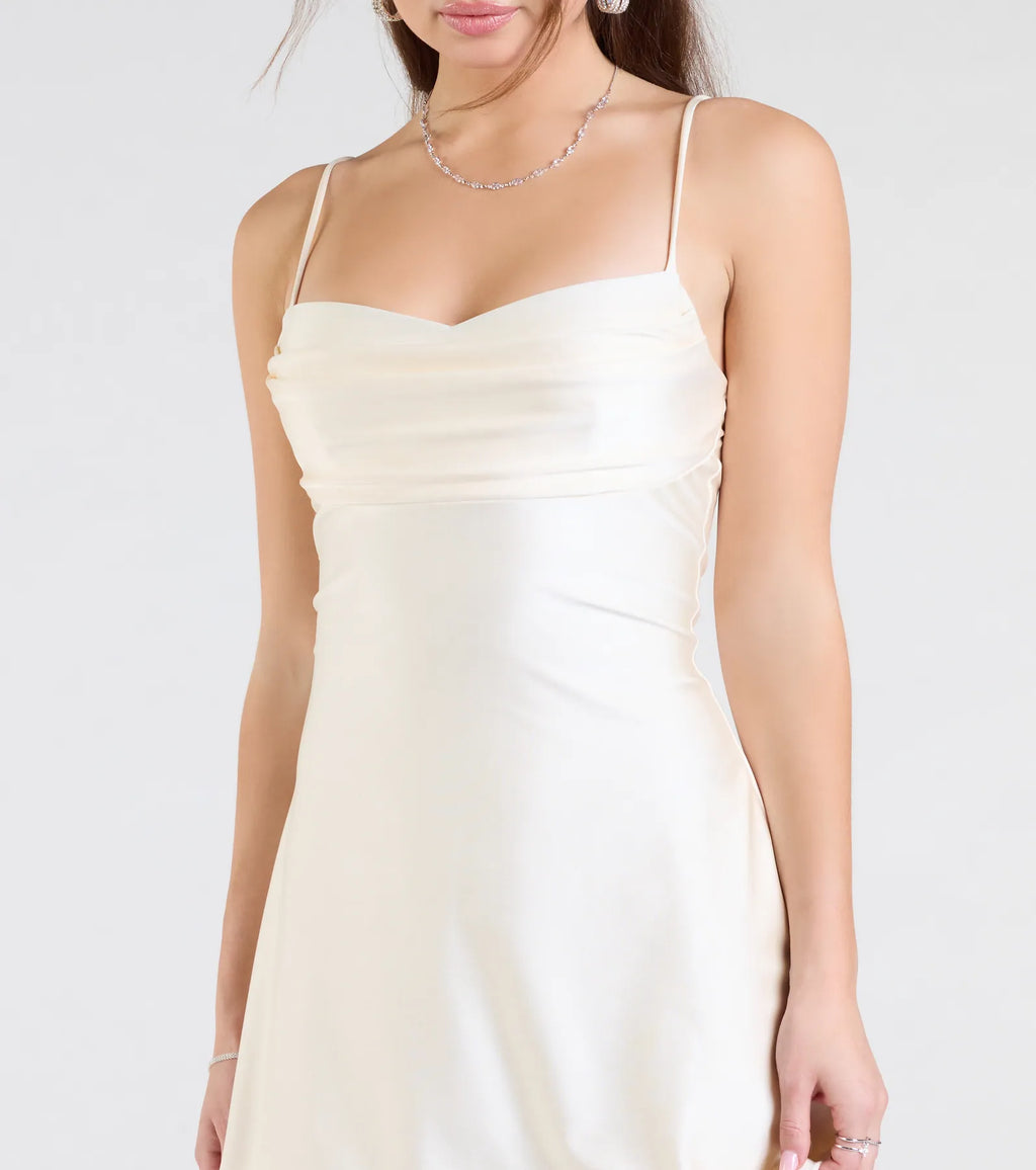 Sleek Sophistication A-Line Pleated Mini Dress