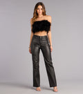 Walking The Walk Faux Leather Straight Leg Pants