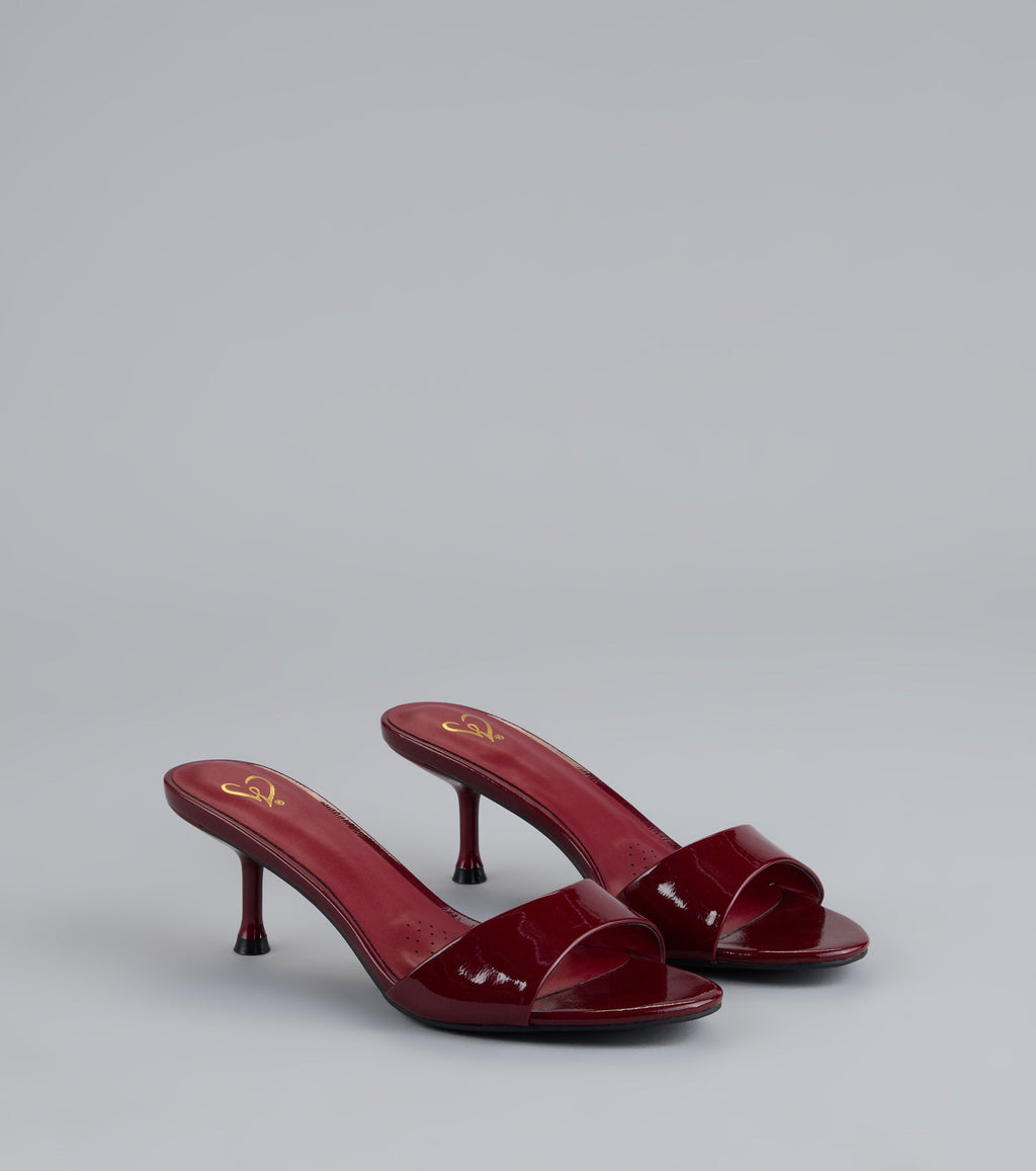 Own the Moment Patent Heeled Mules