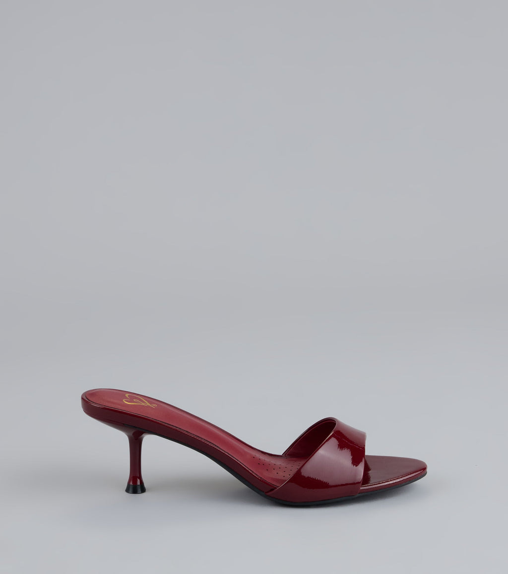 Own the Moment Patent Heeled Mules