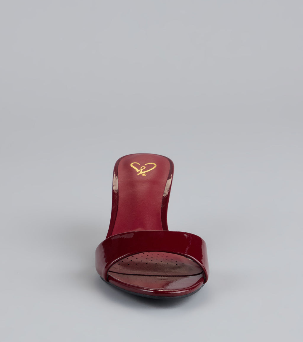 Own the Moment Patent Heeled Mules