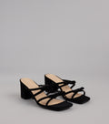 All Day Cute Bow Strap Block Heel Mules