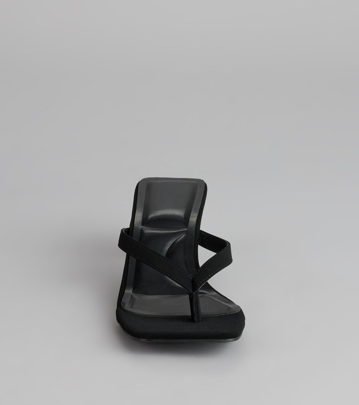 Feeling Chic Thong Square Toe Heels
