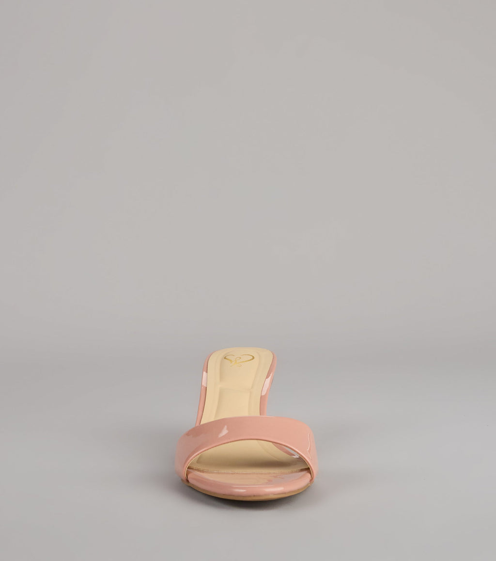 Own the Moment Patent Heeled Mules