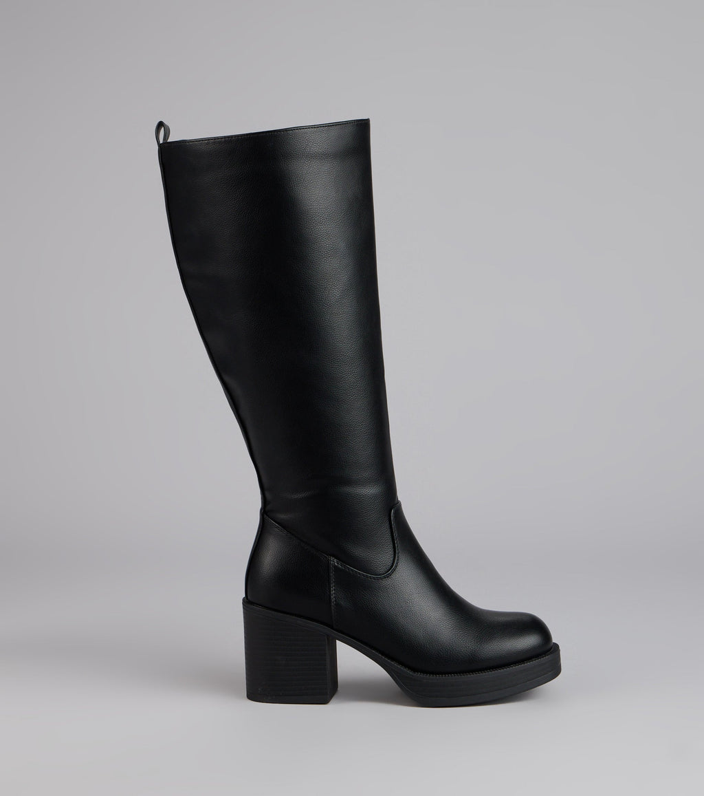 City Edge Wide Calf Platform Boots